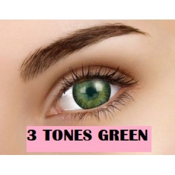 3 Tones Green Contact Lens 90 days 